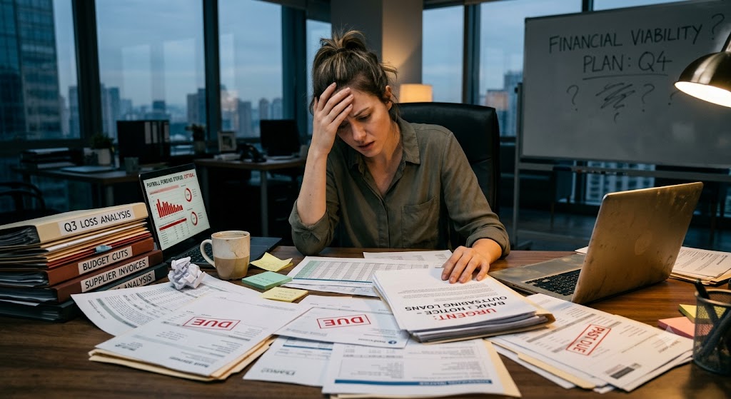 Founder stressed with departmental finances before ERP implementation