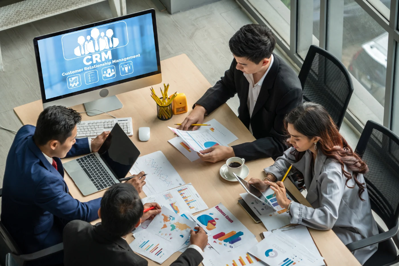 CRM And Sales Background